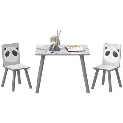 Kids Table And Chair Set With 2 Chairs Grey - image 1