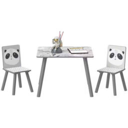 Kids Table And Chair Set With 2 Chairs Grey - thumbnail 1