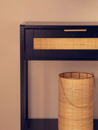 Premier Housewares Interiors By Premier Rustic Black Wood Console Table, Ample Space Hallway Table, Eaisly Maintained Console Table With Drawers - thumbnail 4