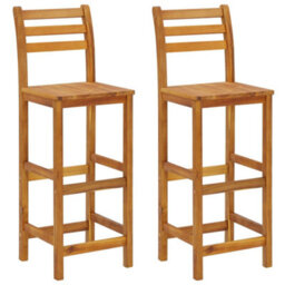 Berkfield 3 Piece Garden Bar Set Solid Wood  Acacia - thumbnail 4
