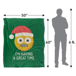 David Olenick Knuckle Silky Christmas Supersoft Blanket Green/yellow/red (152Cm X 127Cm) - thumbnail 6