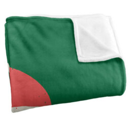 David Olenick Knuckle Silky Christmas Supersoft Blanket Green/yellow/red (152Cm X 127Cm) - thumbnail 3