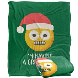 David Olenick Knuckle Silky Christmas Supersoft Blanket Green/yellow/red (152Cm X 127Cm) - thumbnail 2