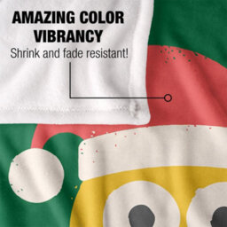 David Olenick Knuckle Silky Christmas Supersoft Blanket Green/yellow/red (152Cm X 127Cm) - thumbnail 4