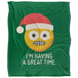 David Olenick Knuckle Silky Christmas Supersoft Blanket Green/yellow/red (152Cm X 127Cm)