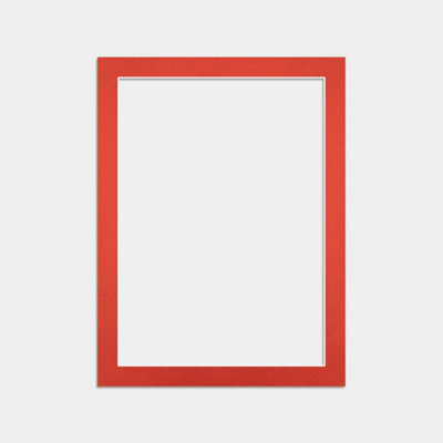Ak Frames 8X6 Poppy Red Picture Mounts To Fit 7X5 Aperture Size - Mount Board Only (No Frame Included) - image 1