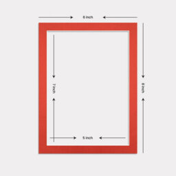 Ak Frames 8X6 Poppy Red Picture Mounts To Fit 7X5 Aperture Size - Mount Board Only (No Frame Included) - thumbnail 3