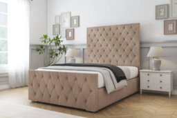 "Sloomy Watson Mink Naples Bed Frame With Mattress With 50"" Upholstered Headboard 3' Single" - thumbnail 2