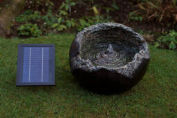 Gardenwize Outdoor Garden Solar Powered Decorative Water Fountain Feature - Rock Bowl - thumbnail 4
