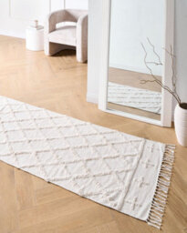 Beliani Rug Tozlu Beige 80 X 230 Cm Cotton - thumbnail 2