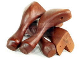 L&F Queen Anne Wooden Legs 150mm Mahogany Stain High Set Of 4 Replacement Furniture Feet Chairs Sofas Footstools (Self Fixed) - thumbnail 6