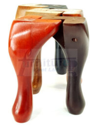 L&F Queen Anne Wooden Legs 150mm Mahogany Stain High Set Of 4 Replacement Furniture Feet Chairs Sofas Footstools (Self Fixed) - thumbnail 9