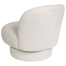 Beliani Swivel Armchair Aylo Boucle Off-White - thumbnail 5