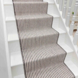 Pinstripe Stair Runner - Reversible, Durable & Hardwearing Carpet For Stairs & Staircases, Multiple Lengths - thumbnail 1