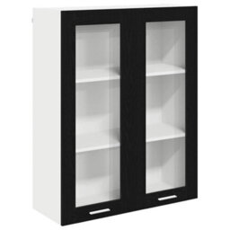 Walplus Hanging Cabinet Riga Black Oak 80 X 31 X 100 Cm Engineered Wood - thumbnail 2