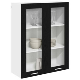 Walplus Hanging Cabinet Riga Black Oak 80 X 31 X 100 Cm Engineered Wood - thumbnail 3