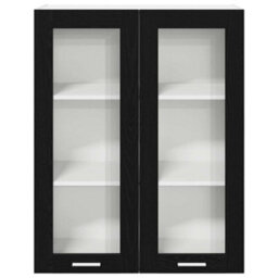 Walplus Hanging Cabinet Riga Black Oak 80 X 31 X 100 Cm Engineered Wood - thumbnail 6