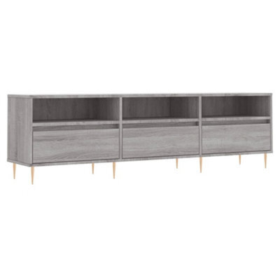 Berkfield Sturdy Tv Cabinet Grey Sonoma 150X30X44.5 Cm Engineered Wood - image 1