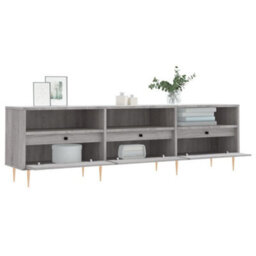 Berkfield Sturdy Tv Cabinet Grey Sonoma 150X30X44.5 Cm Engineered Wood - thumbnail 4