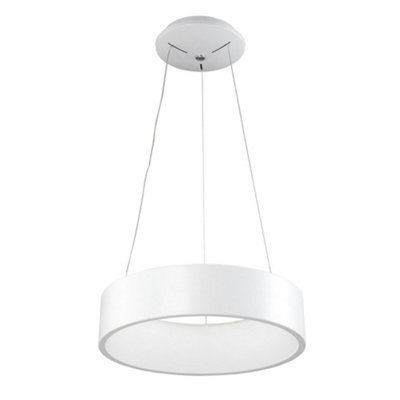 Luminosa Lighting Luminosa Modern Led Hanging Pendant White, Warm White 3000K 1760Lm