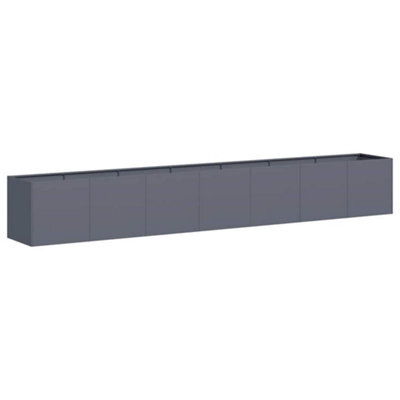 Berkfield Modern Planter Anthracite 280X40X40 Cm Cold-Rolled Steel - image 1
