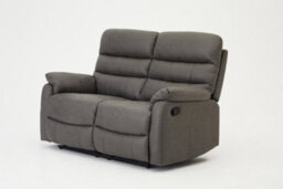 Home Detail Maxwell Sofa Suite 2 Seater Manual Recliner Air Leather Padded, Grey - thumbnail 2