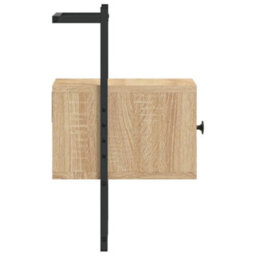Berkfield Bedside Cabinet Wall-Mounted Sonoma Oak 35X30X51 Cm Engineered Wood - thumbnail 6