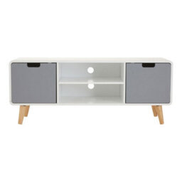 Premier Housewares Interiors By Premier Sleek And Modern Tv Unit, Versatile Tv Cabinet, White Finish Tv And Storage Unit, Sleek Corner Tv Unit