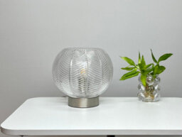 K Living Leaf Design Table Lamp In A Clear Finish With A Satin Nickel Base - thumbnail 2