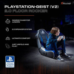X Rocker Officially Licensed Playstation™ Geist 2.0 Audio Gaming Chair For Kids - Black - thumbnail 2