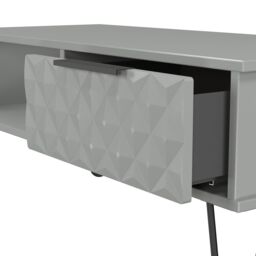 Anzio Matt Dusk Grey 1 Drawer Non-Extendable Coffee Table (H)925mm (W)407mm (D)410mm - thumbnail 5