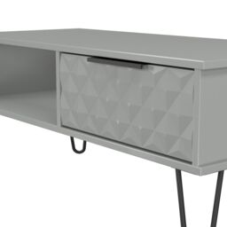 Anzio Matt Dusk Grey 1 Drawer Non-Extendable Coffee Table (H)925mm (W)407mm (D)410mm - thumbnail 6