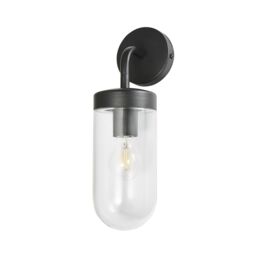 Zinc Mount Fixed Matt Grey Mains-Powered Led Outdoor Lantern On/off Wall Light (Dia)11Cm - thumbnail 4