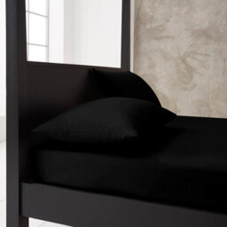 Gc Gaveno Cavailia Premium Super Soft Percale Fitted Sheet Double Black