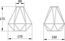 Luminosa Lighting Luminosa Knightsbridge Pendant Cage - Matt Black - Cag1Mb - thumbnail 2