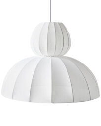 Beliani Faux Silk Pendant Lamp White - Adjustable Drop Ceiling Light For Dining And Living Rooms - thumbnail 3