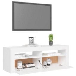 Berkfield Tv Cabinet With Led Lights White 120X35X40 Cm - thumbnail 7