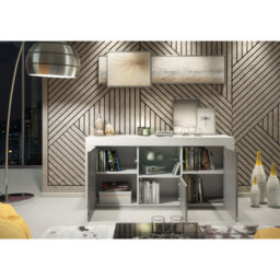 Creative Furniture Aurora Sideboard 145Cm - White & Grey Gloss Doors - thumbnail 3