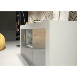 Creative Furniture Aurora Sideboard 145Cm - White & Grey Gloss Doors - thumbnail 4