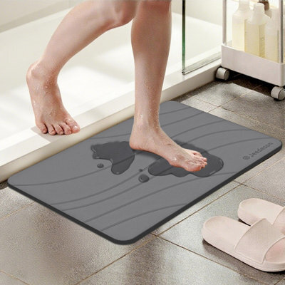 Fino Stone Stone Bath Mat - Super Absorbent Quick-Dry Diatomite Bath Mat, Non-Slip Bathroom Floor Mat With Anti-Slip Pad - image 1