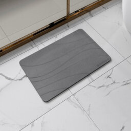 Fino Stone Stone Bath Mat - Super Absorbent Quick-Dry Diatomite Bath Mat, Non-Slip Bathroom Floor Mat With Anti-Slip Pad - thumbnail 3