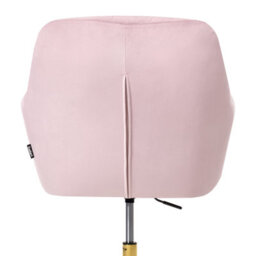 Beliani Desk Chair Leloria Velvet Pastel Pink - thumbnail 6
