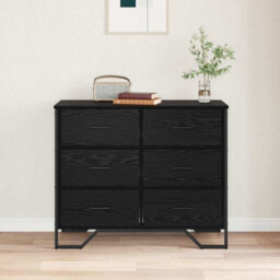 Walplus Chest Of Drawers Black Oak 91 X 35.5 X 74.5 Cm Engineered Wood - thumbnail 4