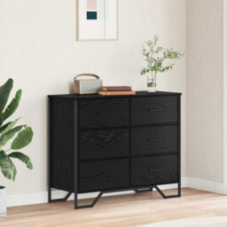 Walplus Chest Of Drawers Black Oak 91 X 35.5 X 74.5 Cm Engineered Wood - thumbnail 1
