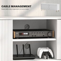 Homcom Modern Tv Stand Cabinet With Storage For Living Room, White - thumbnail 6