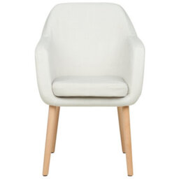Beliani Dining Chair Yorkville Ii Velvet Off-White - thumbnail 4