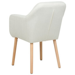 Beliani Dining Chair Yorkville Ii Velvet Off-White - thumbnail 5