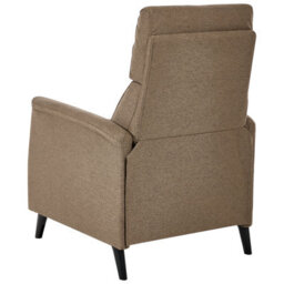 Beliani Recliner Chair Selvik With Footrest Fabric Brown - thumbnail 6
