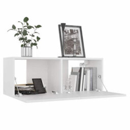 Berkfield Sturdy 7 Piece Tv Cabinet Set White Engineered Wood - thumbnail 4