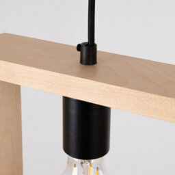 Luminosa Lighting Luminosa Aries Square Pendant Ceiling Light Natural Wood - thumbnail 7